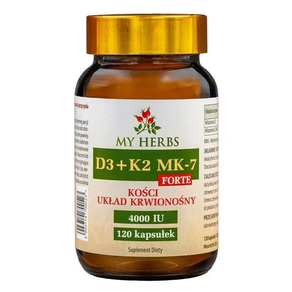 My Herbs D3 + K2 MK7 Forte, capsule, 120 buc. — preț și oferte