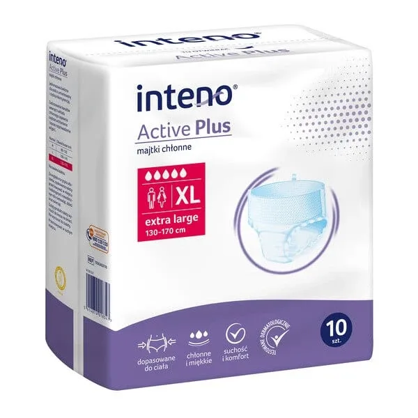 Inteno Active Plus, chiloți absorbanți, mărimea XL, 10 buc. — preț și oferte