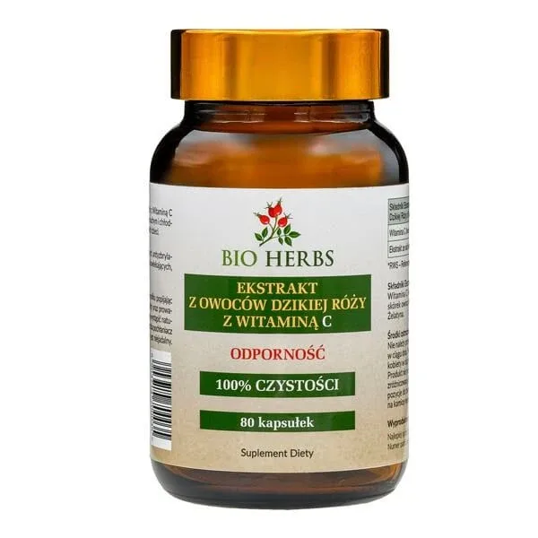Bio Herbs Extract de măceșe cu vitamina C, capsule, 80 buc. — preț și oferte