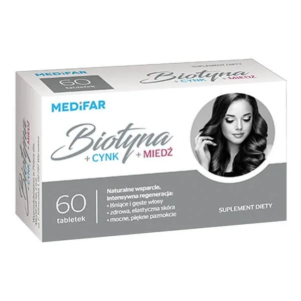 Medifar Biotin + Zinc + Cupru, comprimate, 60 buc. — preț și oferte