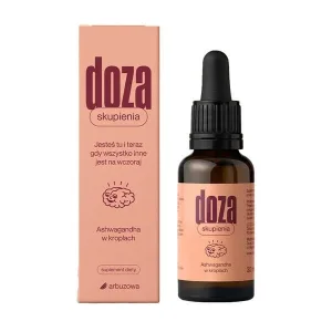 Dose of Focus Ashwagandha, picături, aromă de pepene verde, 30 ml