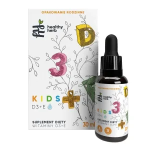 Healthy Herb Kids D3 + E, picături, 30 ml