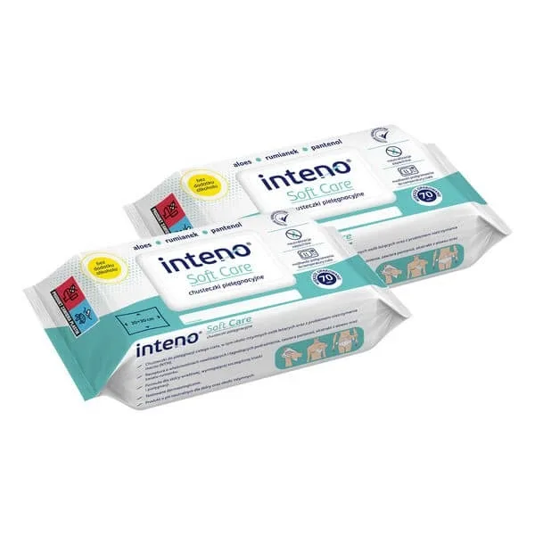 Set de 2x INTENO Soft Care, șervețele de îngrijire, 70 buc. — preț și oferte
