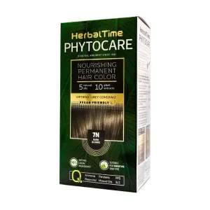 Herbal Time Phytocare, vopsea de păr 7N, blond închis, 130 ml