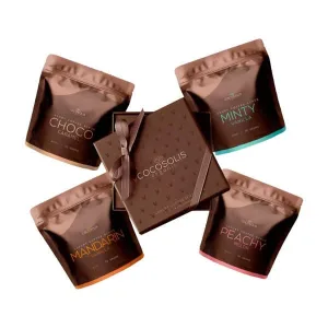 Cocosolis Luxury Coffee Scrub, set de 4 scruburi pentru corp și față, 4 x 70 g