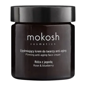 Mokosh, cremă de față fermizantă anti-îmbătrânire, trandafir și afine, 60 ml
