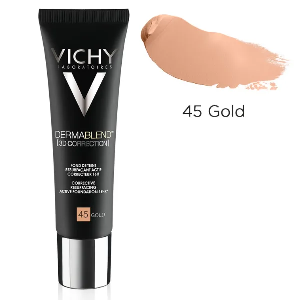 Fond de ten corector Dermablend 3D, nuanta 45 Gold, Vichy | 30 ml — preț și oferte