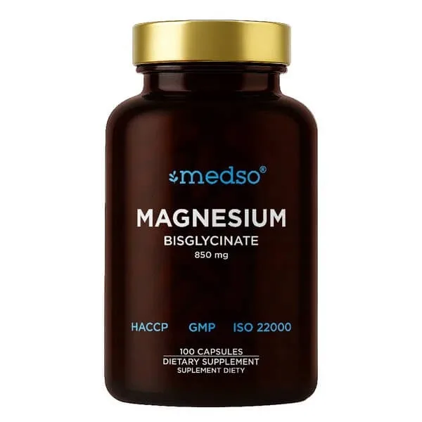 Medso Magnesium Bisglycinate (diglicinat de magneziu), capsule tari, 100 buc. — preț și oferte