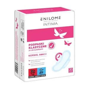 Enilome Healthy Beauty Intima, șervețele sanitare clasice cu aripi, normale, 20 buc.