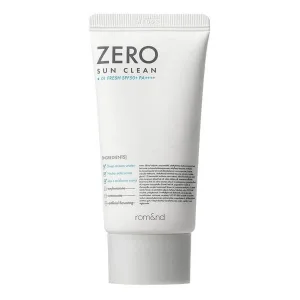 Rom&amp;nd Zero Sun Clean, protecție solară tonifiantă pentru față SPF50+ PA++++, 01 Fresh, 50 ml