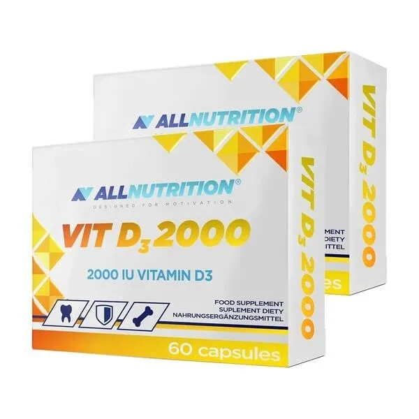 Set de 2x Allnutrition Vit D3 2000, capsule, 60 buc. — preț și oferte