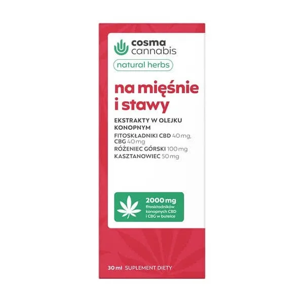 Cosma Cannabis Ierburi naturale pentru mușchi și articulații, picături, 30 ml — preț și oferte