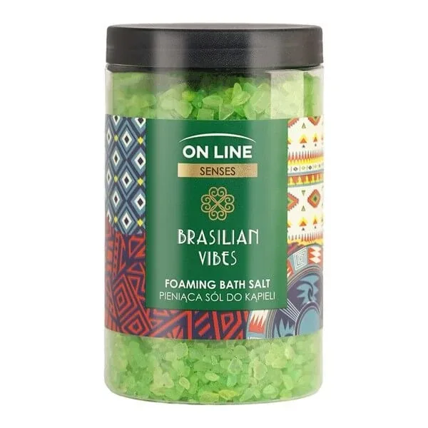 On Line Senses Brasilian Vibes, sare de baie spumantă, 480 g — preț și oferte