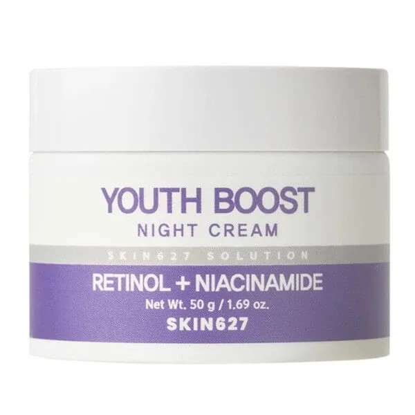Skin627 Youth Boost, cremă de noapte întineritoare cu retinol și niacinamidă, 50 g — preț și oferte