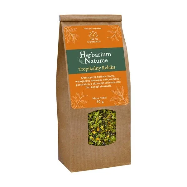 Green Mornings, Herbarium Naturae, Relaxare tropicală, compoziție de ceai negru, 50 g — preț și oferte