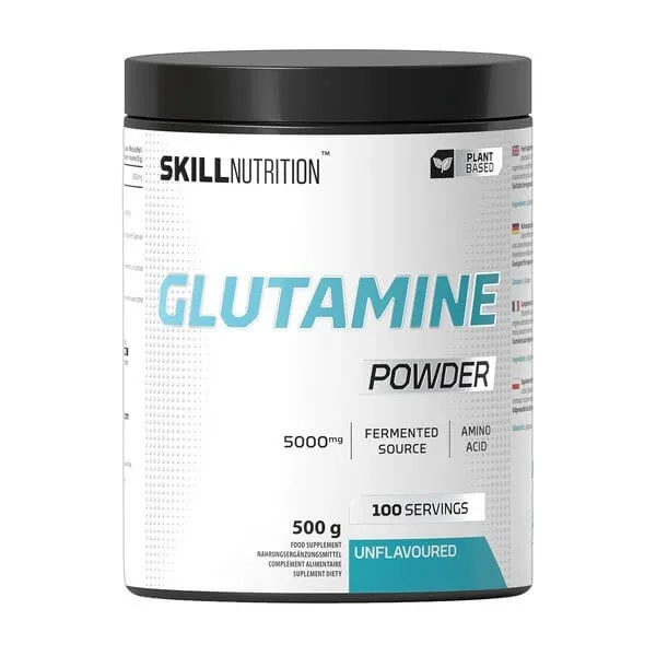 Skill Glutamine Powder, pulbere, fără gust, 500 g — preț și oferte