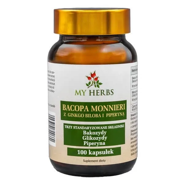 Bio Herbs Bacopa Monnieri cu Ginkgo Biloba și Piperine, capsule, 100 buc. — preț și oferte