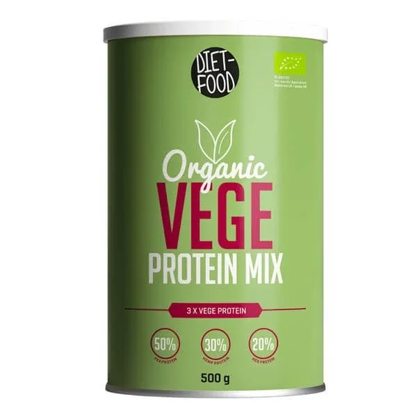 Diet-Food, Bio Vege Protein Mix, proteine, 500 g — preț și oferte