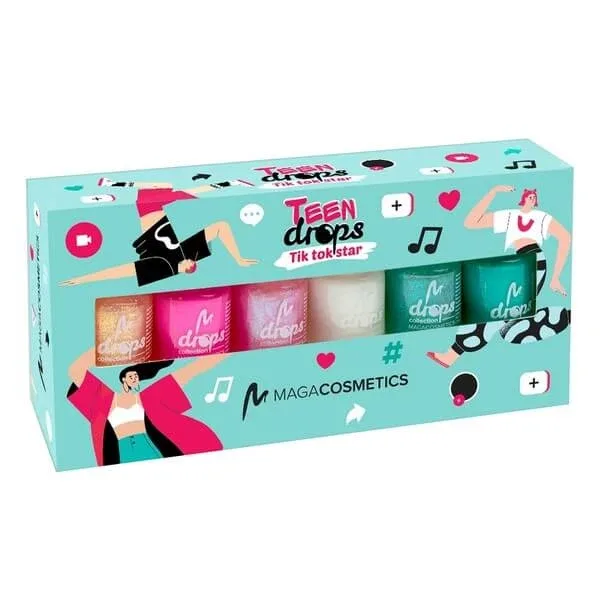 Maga Cosmetics, Teen Drops Tik Tok Star V.02, set de lacuri de unghii, 6 x 6 ml — preț și oferte