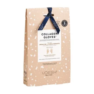 Voesh, mănuși de colagen, mască de colagen pentru mâini și cuticule, mănuși, 3 perechi