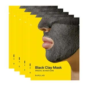 Barulab Black Clay, mască de argilă neagră, 18 g x 5 buc.