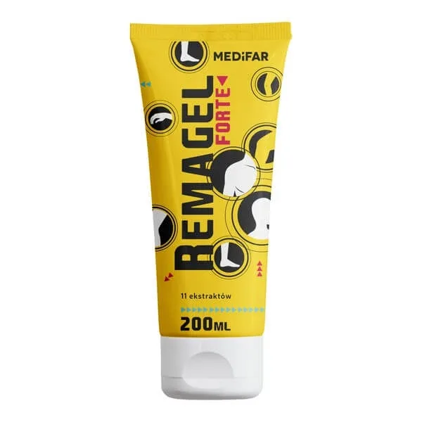 Medifar, Remagel Forte, gel pentru îngrijirea pielii expuse la tensiune musculară, 200 ml — preț și oferte