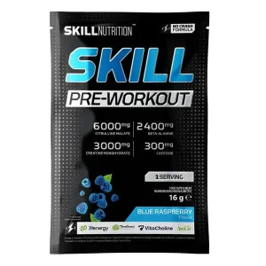 Skill Nutrition Pre-Workout, pulbere, aromă de zmeură albastră, 16 g