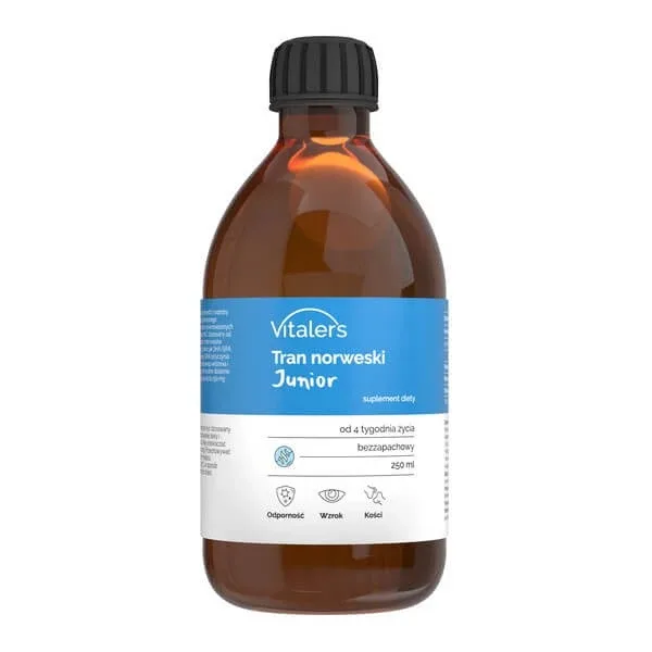 Vitalers Norvegian ulei de pește pentru copii, neparfumat, lichid, 250 ml — preț și oferte