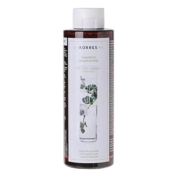 Korres, Aloe + Dittany, șampon cu aloe vera și extract de lemongrass pentru păr normal, 250 ml — preț și oferte