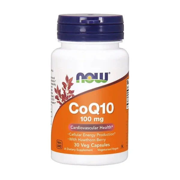 Now Foods Coenzima Q10 100 mg cu păducel, capsule, 30 buc. — preț și oferte