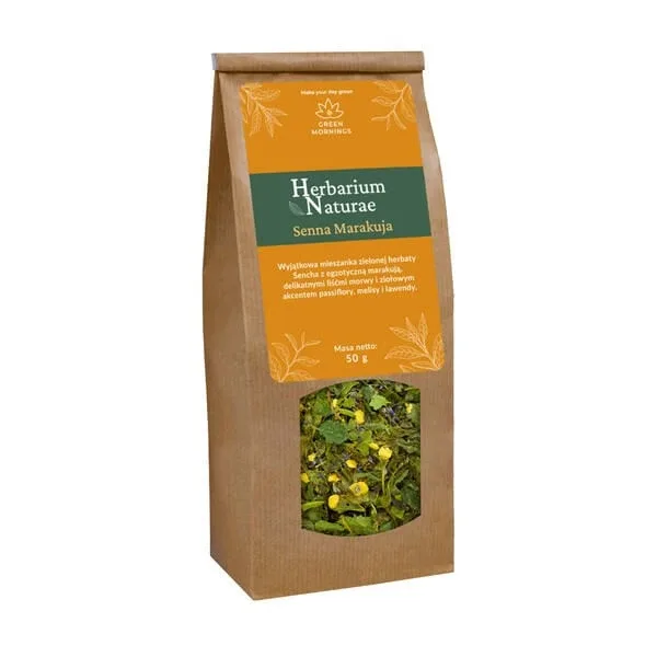 Green Mornings, Herbarium Naturae, Senna Maracuja, ceai de plante și fructe, 50 g — preț și oferte