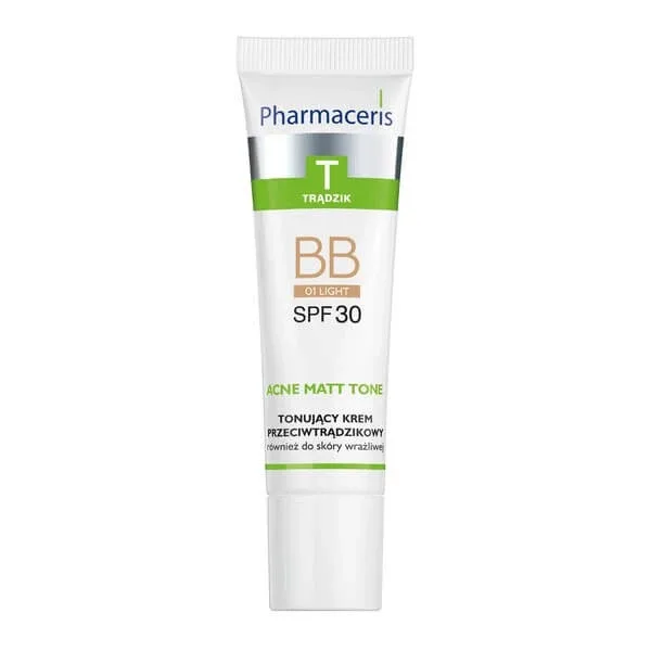 Pharmaceris T Acne Matt Tone, cremă BB anti-acnee, 01 light, 30 ml — preț și oferte