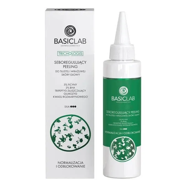 BasicLab Trichologis, scrub seboregulator pentru scalp gras și sensibil, 150 ml — preț și oferte