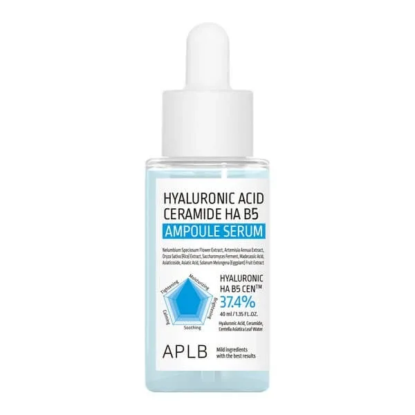 APLB Hyaluronic Acid Ceramide HA B5 Ampoule, ser hidratant facial cu acid hialuronic, ceramide și vitamina B5, 40 ml — preț și oferte