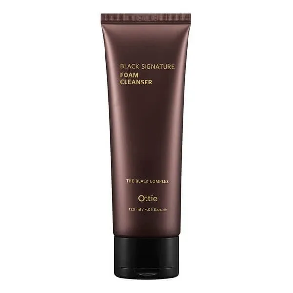 OTTIE Black Signature Foam Cleanser, spumă de curățare cu mucus de melc, 120 ml — preț și oferte