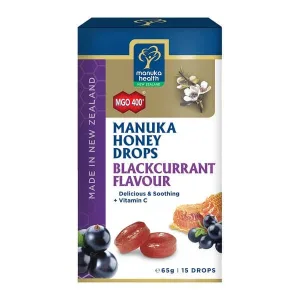 Dulciuri cu miere de Manuka MGO 400+ și vitamina C aromă coacăze negre, 65 g