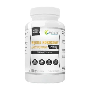 Wish Cărbune activat din nucă de cocos, 250 mg, pulbere, 150 g