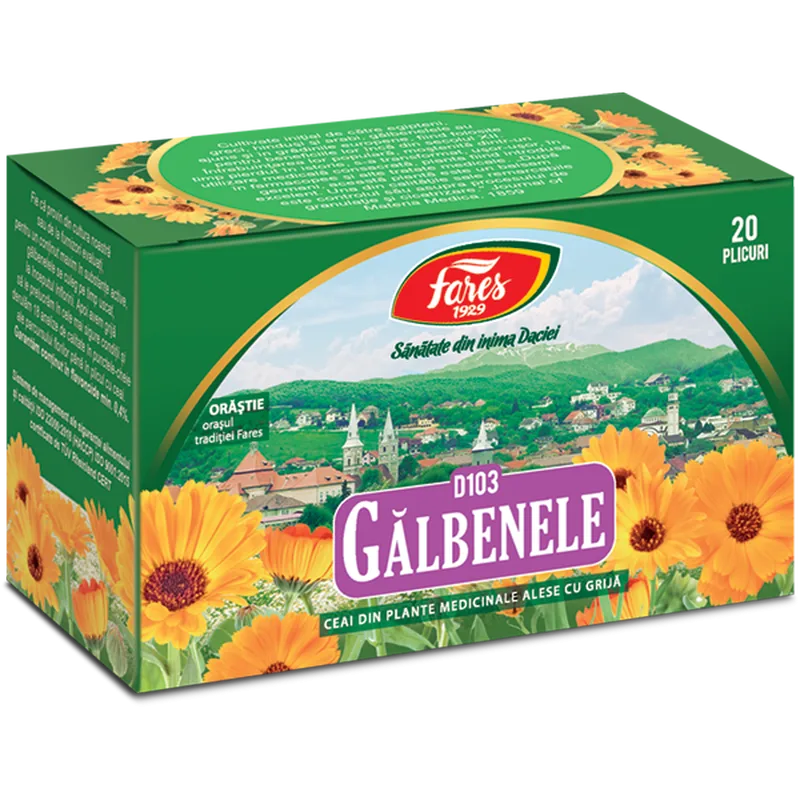 Galbenele, D103, ceai la plic, Fares | 20 plicuri — preț și oferte