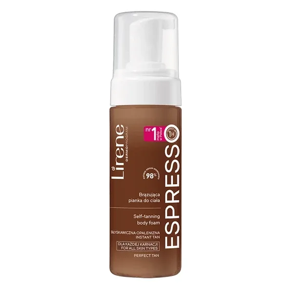 Lirene Perfect Tan, Espresso spumă bronzantă pentru corp, 150 ml — preț și oferte