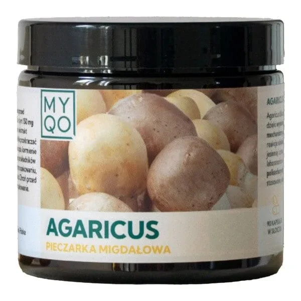 MYQO Agaricus - Ciupercă de migdale, capsule, 90 buc. — preț și oferte