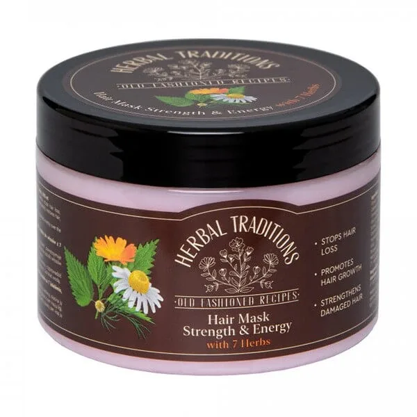 Herbal Traditions, Strenght &amp; Energy, mască de păr cu 7 ierburi, 300 ml — preț și oferte