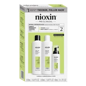 Nioxin System 2, set pentru întărirea părului natural cu subțiere progresivă, șampon 150 ml + balsam 150 ml + ser 40 ml