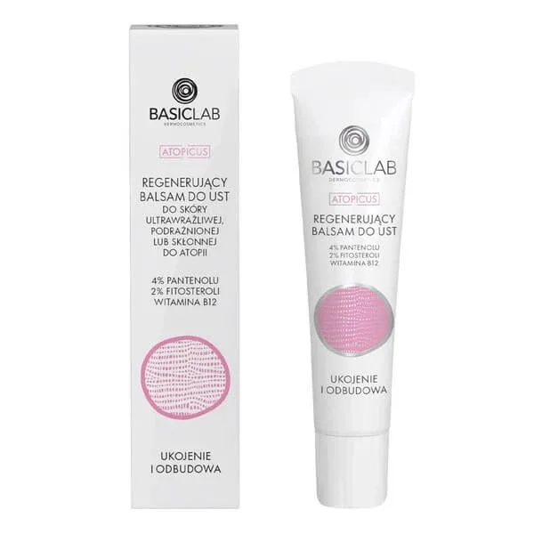 BasicLab Atopicus, balsam de buze pentru piele ultra-sensibilă, 15 ml — preț și oferte