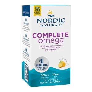 Nordic Naturals, Complete Omega 565 mg, aromă de lămâie, capsule, 120 buc.