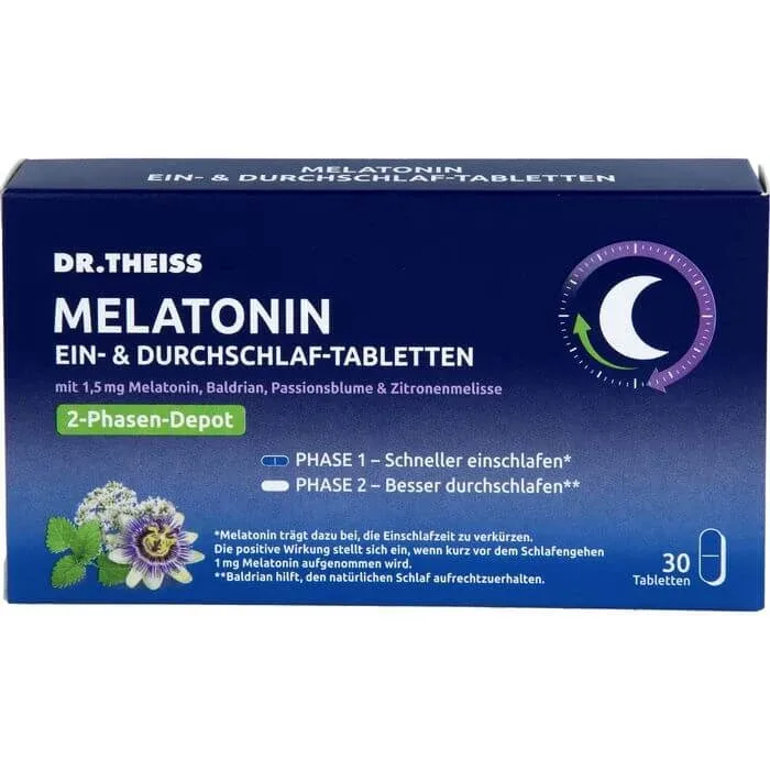DR.THEISS Melatonin comprimate pentru adormirea și menținerea somnului 30 buc. — preț și oferte