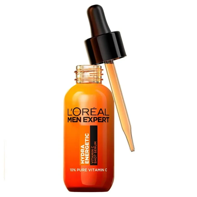 L Oreal Paris Men Expert Hydra Energetic ser facial cu 10% vitamina C pură, 30 ml — preț și oferte