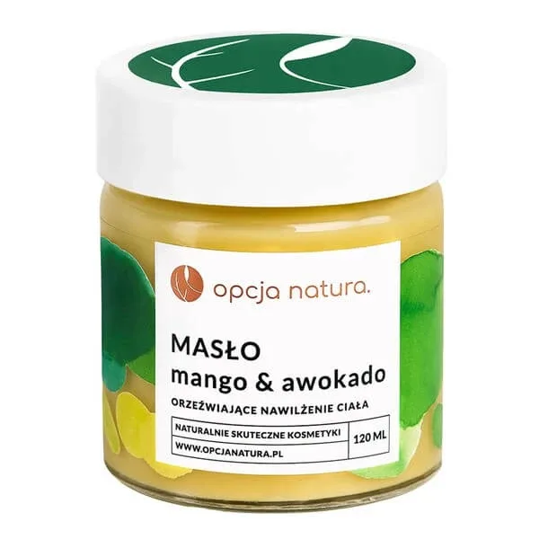 Natura Option, unt de corp, Mango &amp; Avocado, 120 ml — preț și oferte