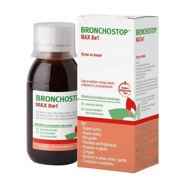 Bronchostop Max 8w1, sirop de tuse, 120 ml — preț și oferte