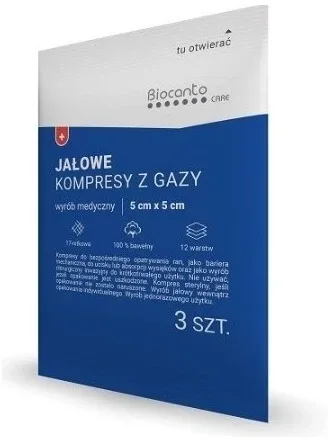 Compresă sterilă 5cm x 5cm 17 fire 12 straturi 3 bucăți — preț și oferte