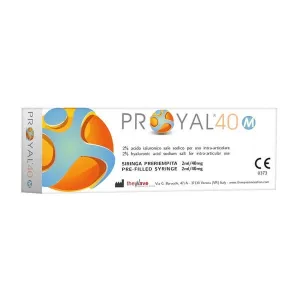 Proyal 40 M, gel de administrare cu acid hialuronic (40 mg/2 ml), fiolă-seringă, 1 buc.